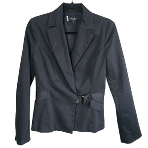 Rag & Bone Tailored Black Blazer Size Small Belted Waist Structured Jacket
